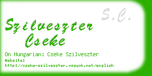 szilveszter cseke business card